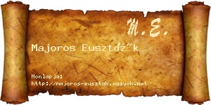 Majoros Euszták névjegykártya
